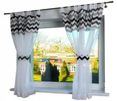 Firany - Firana Gotowa FLORYDA 145x160 WOAL Firanka - miniaturka - grafika 1