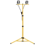 Lampy pozostałe - vidaXL Reflektor LED ze stojakiem 2x10 W ciepłe białe światło 149653 - miniaturka - grafika 1