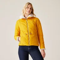 Kurtki i kamizelki sportowe damskie - Regatta Damska kurtka z futrzanym wykończeniem Willabella Żółty, Rozmiar: 44 - miniaturka - grafika 1