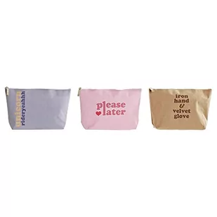 Neceser DKD Home Decor Płótno Niebieski Różowy Poliester Poliuretan Shabby Chic (32,5 x 8 x 21 cm) (3 szt.) - Pokrowce na ubrania - miniaturka - grafika 1