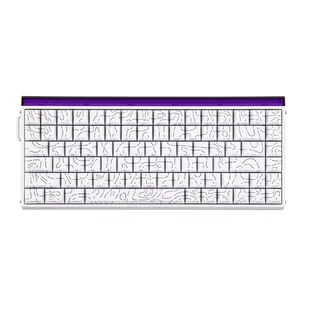 Klawiatura mechaniczna AULA HERO84 HE biała z konturem AUH84-W-BL-E - Klawiatury - miniaturka - grafika 1