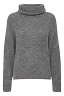 Swetry damskie - ICHI Sweter damski Ihkamara Rn, 200319/Dark Grey Melange, XS - miniaturka - grafika 1