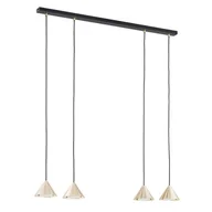 Lampy sufitowe - Elit lampa wisząca 4xGX54 czarna/złota 1329/4 - miniaturka - grafika 1