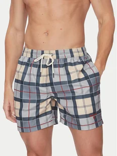 Barbour Szorty kąpielowe Staple Tartan MSW0065TN31 Szary Regular Fit - Kąpielówki męskie - miniaturka - grafika 1