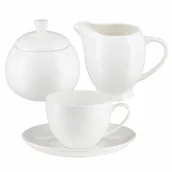 Serwisy do kawy i herbaty - Serwis kawowy porcelanowy na 6 osób BOSTON White VILLA ITALIA - miniaturka - grafika 1