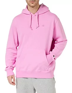 Bluzy męskie - Champion Męska bluza z kapturem, Różowy liliowy (Ptp), XL - grafika 1