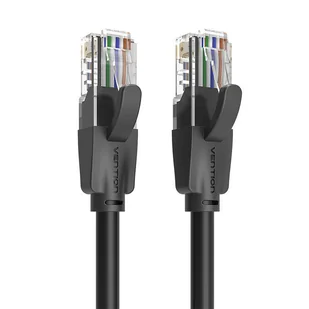 Kabel sieciowy UTP CAT6 Vention IBEBK RJ45 Ethernet 1000Mbps 8m czarny - Kable miedziane - miniaturka - grafika 1
