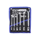 Klucze i nasadki - Zestaw kluczy płasko - nasadowych przegubowych 6 szt. 8, 10, 12, 13, 14, 17 mm NAC-SP-06-FS - miniaturka - grafika 1
