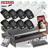 Zestawy do monitoringu - Monitoring kolor noc 8 kamer IP Hikvision DS-2CD2027G2-L(2.8MM)(C) FullHD Acusense ColorVu IR40 - miniaturka - grafika 1