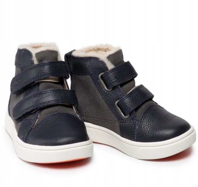 UGG DZIECIĘCE GRANATOWE BOTKI SKÓRZANE 22 J0A