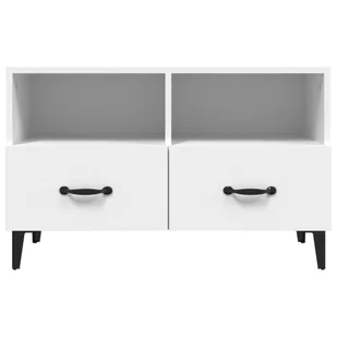 Lumarko Szafka pod TV, biała, 80x36x50 cm, materiał drewnopochodny - Szafki RTV - miniaturka - grafika 7