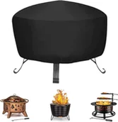 Pokrowce na grilla - Okrągły, wodoodporny pokrowiec na grilla z zabezpieczeniem przed zarysowaniem (102 x 102 x 46 cm) - miniaturka - grafika 1