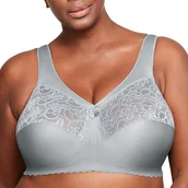 Biustonosze - MagicLift duży rozmiar plus oryginalny biustonosz bez fiszbin nr 1000, szary, 100D, szary, 100D - miniaturka - grafika 1