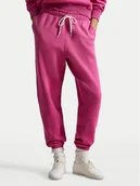 Spodnie sportowe damskie - Polo Ralph Lauren Spodnie dresowe 211971700501 Różowy Tapered Fit - miniaturka - grafika 1