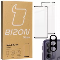 Szkła hartowane na telefon - Bizon Szkło hartowane Glass Edge - 2 sztuki + ochrona na obiektyw, Moto G31/ G41 - miniaturka - grafika 1