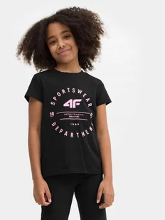 Koszulka Dziewczęca 4F T-shirt Bawełna 122 - Koszulki dla dziewczynek - miniaturka - grafika 1