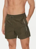 Kąpielówki męskie - Tommy Hilfiger Szorty kąpielowe UM0UM03258 Zielony Regular Fit - miniaturka - grafika 1