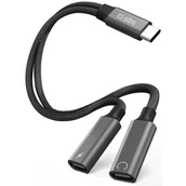 Kable USB - Kabel USB-C - USB-C/USB-C SBS 2w1 TEADATYCHARGETYCK 60W 0.13 m Czarny - miniaturka - grafika 1