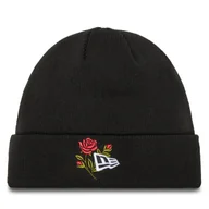 Czapki męskie - Czapka New Era Rose Icon Cuff Knit Beanie 60580728 Czarny - miniaturka - grafika 1