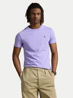 Koszulki męskie - Polo Ralph Lauren T-Shirt 710671438434 Fioletowy Custom Slim Fit - miniaturka - grafika 1