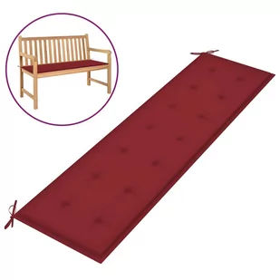 vidaXL Poduszka na ławkę ogrodową winna czerwień 180x50x4 cm 314092 - Poduszki ogrodowe - miniaturka - grafika 1