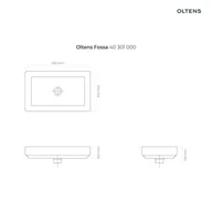 Umywalki - Oltens Fossa  55x34 40301000 - miniaturka - grafika 1