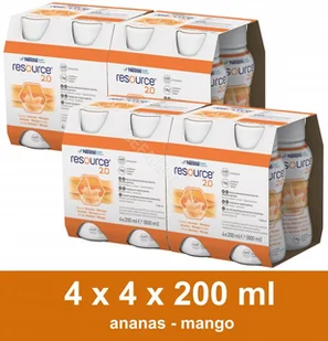 NESTLE Resource 2.0 ananas mango w sześciopaku 6x 4 x 200 ml - Żywienie medyczne - miniaturka - grafika 2