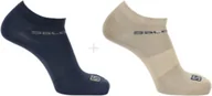 Skarpetki i podkolanówki sportowe - Skarpety Salomon Festival 2pack Dark Denim - miniaturka - grafika 1