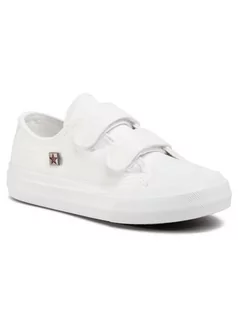Buty dla dziewczynek - Big Star Trampki dziecięce białe buty FF374096 31 - grafika 1