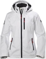 Kurtki i kamizelki sportowe damskie - Helly Hansen Helly Hansen damska kurtka W Crew Hooded Jacket 33899 001 - biała XS - miniaturka - grafika 1