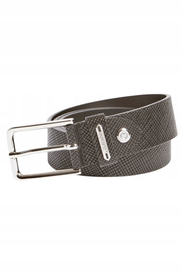 PASEK MĘSKI GUESS BM7381 LEA35 CZARNY SKÓRZANY - XL