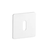 Szyldy i rozety - Rozeta Kvadrat 1710 Biały Mat Klucz - miniaturka - grafika 1