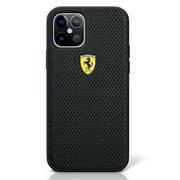 Etui i futerały do telefonów - Ferrari FESPEHCP12MBK iPhone 12 6,1" Max/Pro czarny/black hardcase On Track Perforated - miniaturka - grafika 1