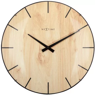 Nextime Zegar ścienny (beżowy) Edge Wood Dome - Zegary - miniaturka - grafika 1