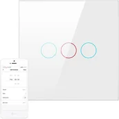 Systemy inteligentnych domów - Dotykowy Włącznik Światła ZigBee Avatto LZTS02-EU-W3 Potrójny Bez Neutralnego TUYA (biały) - miniaturka - grafika 1