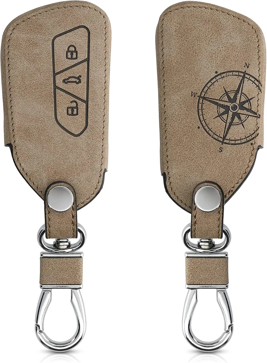ETUI NA KLUCZYKI SAMOCHODOWE OCHRONNE BRĄZOWE VINTAGE KOMPAS