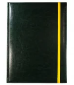 Notesy i bloczki - Notes książkowy A4 Sydne ZIELONY gumka zamykająca żółta, notatnik - miniaturka - grafika 1