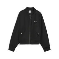 Kurtki damskie - Damska Kurtka miejska PUMA T7 SATIN BOMBER JACKET 63216801 – Czarny - miniaturka - grafika 1