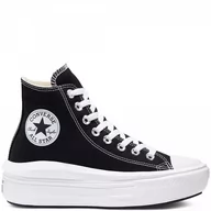 Trampki damskie - Damskie trampki CONVERSE CHUCK TAYLOR ALL STAR MOVE 568497C - czarne - miniaturka - grafika 1