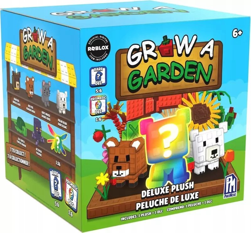 GROW A GARDEN Roblox Maskotka Losowy Pluszak 20cm + Kod DLC Do Gry
