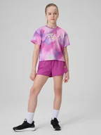 Spodnie i spodenki dla dziewczynek - 4F Spodenki sportowe szybkoschnące dziewczęce - fioletowe 158/164 (12-14 lat) - miniaturka - grafika 1