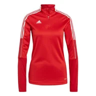 Bluzy damskie - Bluza Damska Adidas Tiro 21 Training Top Czerwona Gm7317-S - miniaturka - grafika 1
