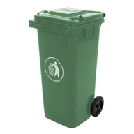 Kosze na śmieci - Pojemnik na odpady 120 l zielony MIRPOL - miniaturka - grafika 1
