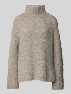 Sweter z dzianiny ze stójką model ‘GABELLA’ - Swetry damskie - miniaturka - grafika 1