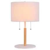 Lampy stojące - Lampka stołowa Fogo LP-0304/2T WH Light Prestige do sypialni tuba biała - miniaturka - grafika 1