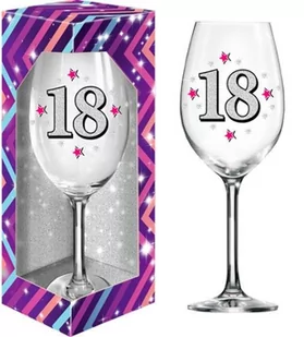 BGTech Kieliszek do wina XL Brokat 640ml 18 urodziny 11098539/OP-142-001/UU-6261 - Kieliszki - miniaturka - grafika 1