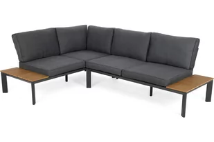 Narożnik ogrodowy aluminiowy Nicea Dark Grey / Grey - Sofy ogrodowe - miniaturka - grafika 3