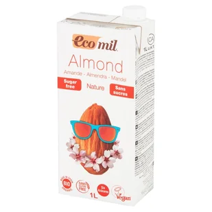 ECOMIL Napój migdałowy niesłodzony BIO 1L - Ecomil - Napoje roślinne - miniaturka - grafika 1