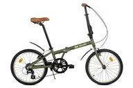 Rowery - Składany rower FabricBike Alloy Frame Single Speed 3 kolory (Cayman Green 7 SPEED W/Mudguard) - miniaturka - grafika 1