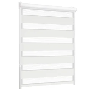 Roleta w kasecie dzień noc Classic biała 123 x 150 cm lewa - Rolety - miniaturka - grafika 1